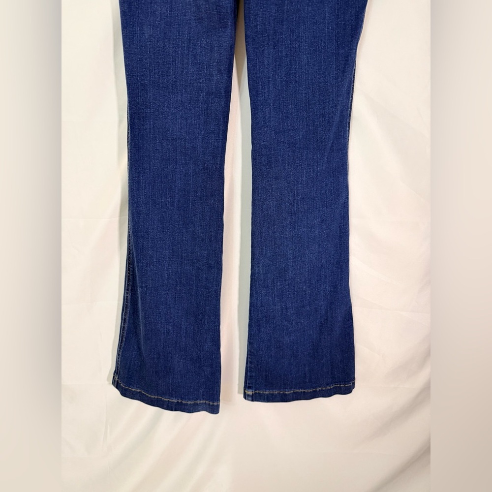 Spanx Pull On Clean Indigo Boot Cut High Rise Denim Trousers Size Medium - Picture 8 of 15